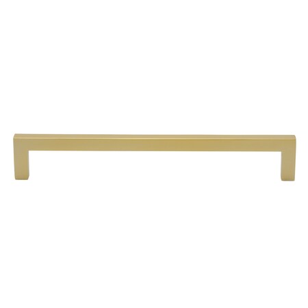 Gliderite Hardware 7-9/16 in. Center to Center Solid Square Bar Pull Brass Gold 21683-192-BG-1